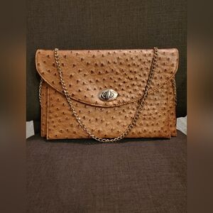 Street Level Tan Purse with Gold Chain